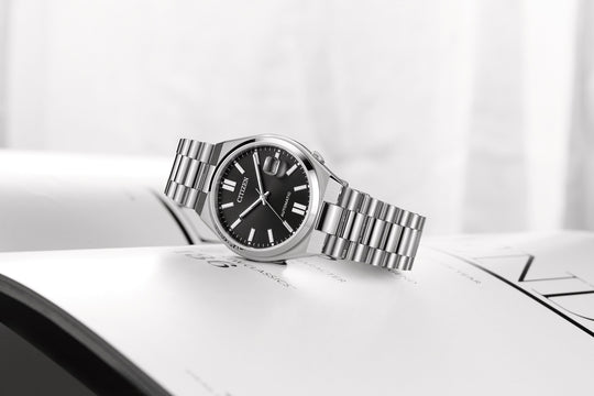 Tsuyosa Automatic Stål / Sort 40mm