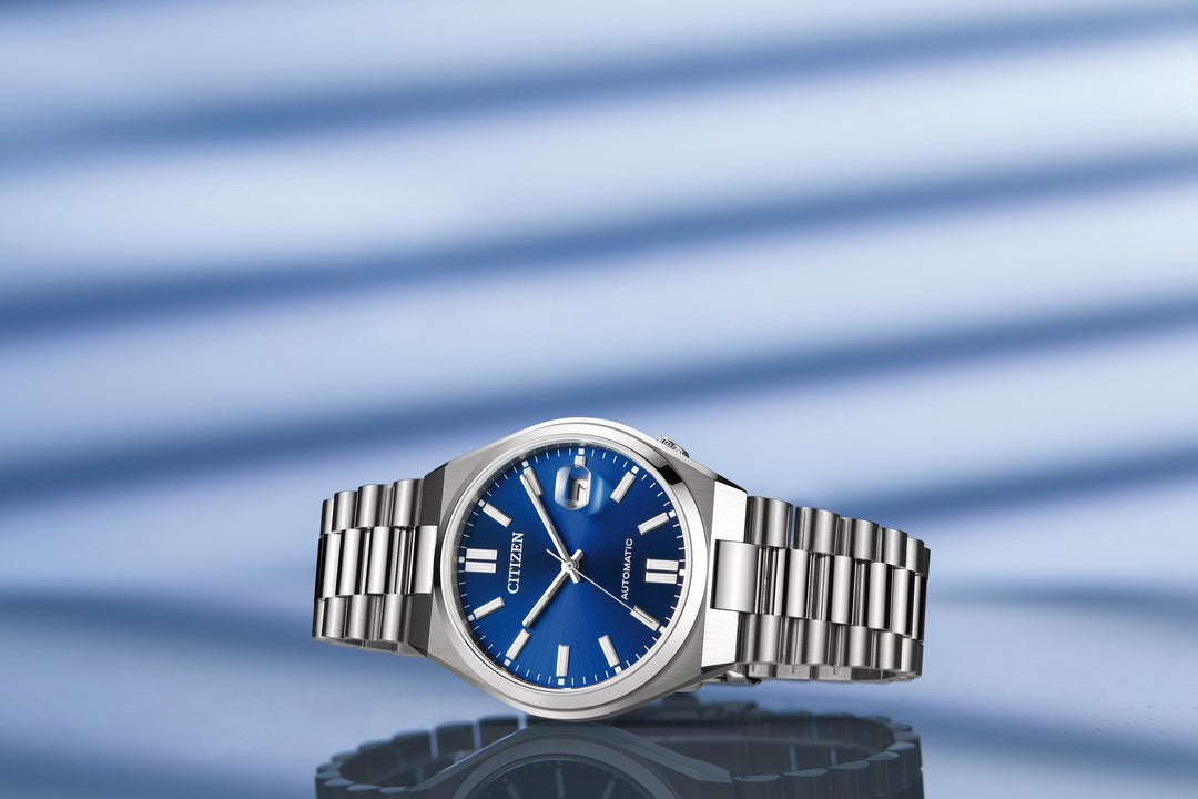 Tsuyosa Automatic Stål / Blå 40mm