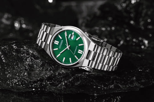 Tsuyosa Automatic Stål / Grønn 40mm
