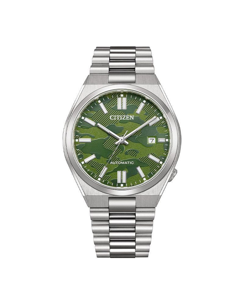 Tsuyosa Automatic Stål / Camo 40 mm