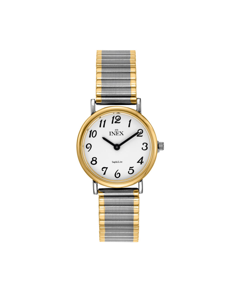 Inex Dame Tofarget Stål / Hvit 28mm