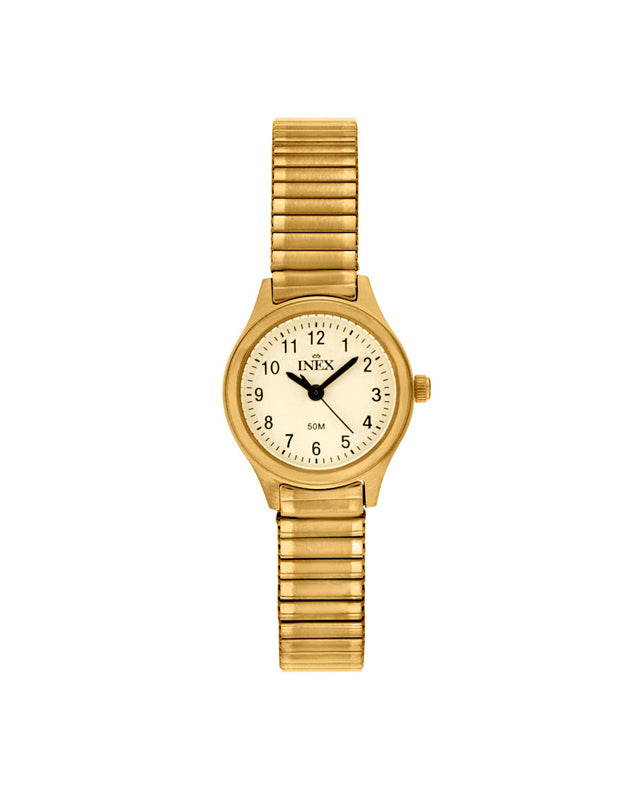 Inex Dame Gullfarget Stål / Gul 22mm