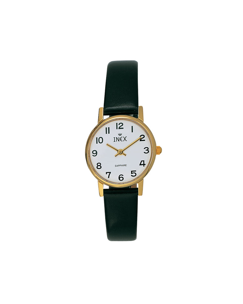 Inex Dame Gullfarget Stål / Hvit 24mm