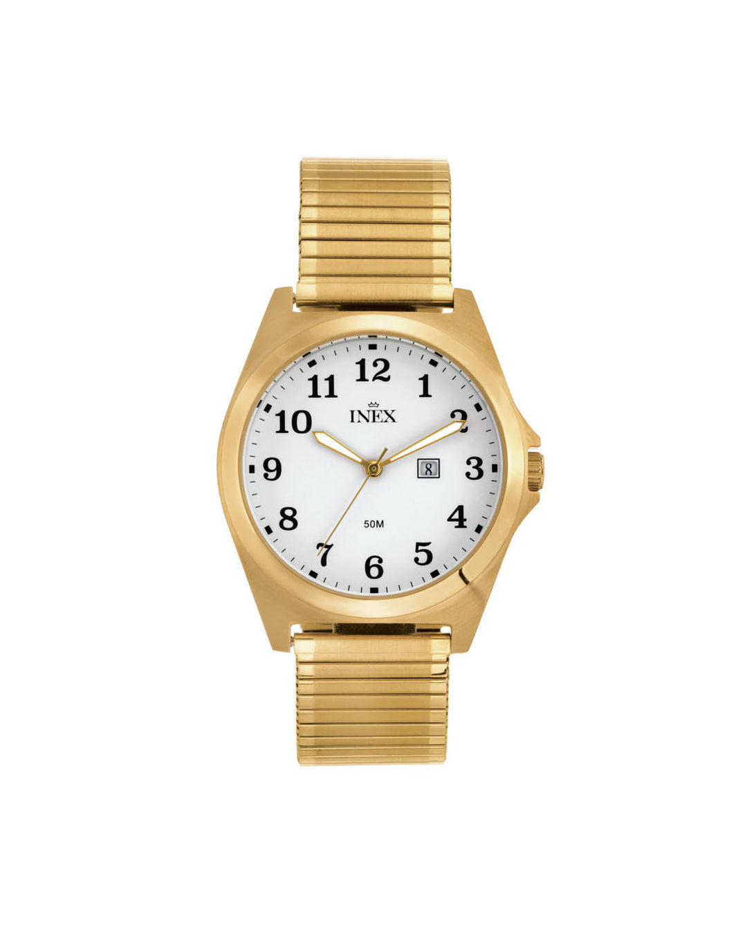 Inex Dame Gullfarget Stål / Hvit 39mm