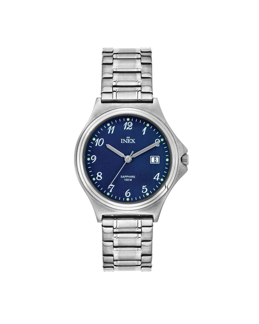 Inex Herre Stål / Blå 37mm