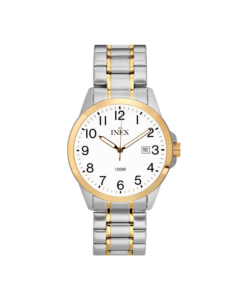 Herre Tofarget Stål / Hvit 39mm