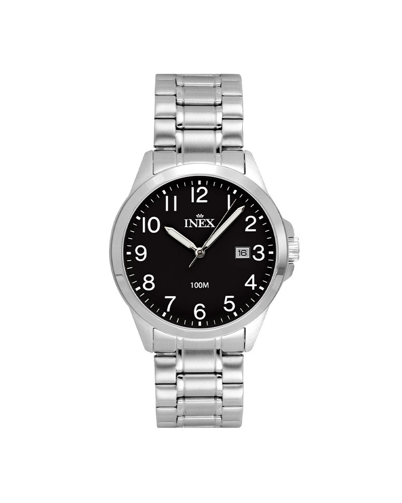Herre Stål / Sort 39mm