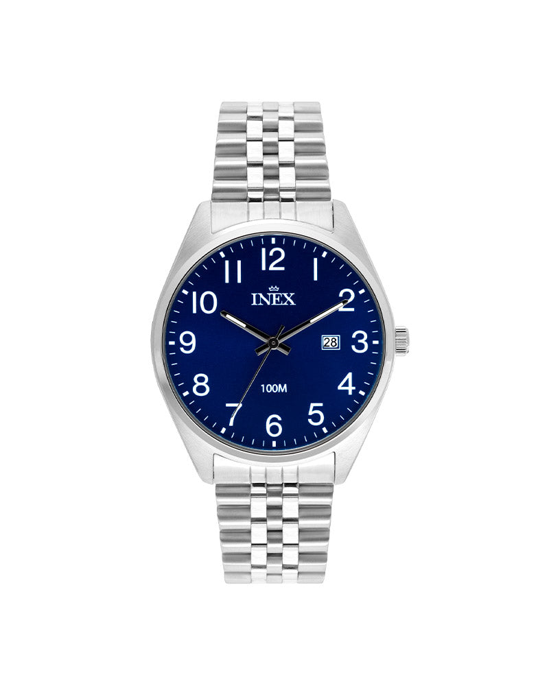 Herre Stål / Blå 40mm