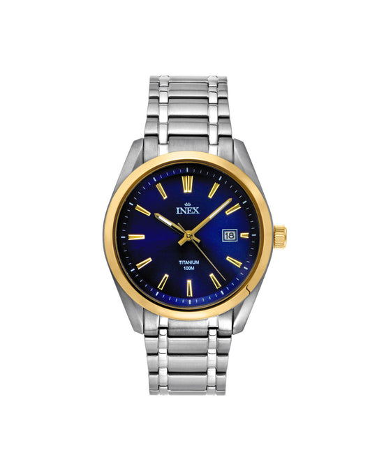 Inex Herre Tofarget Titan / Blå 42mm