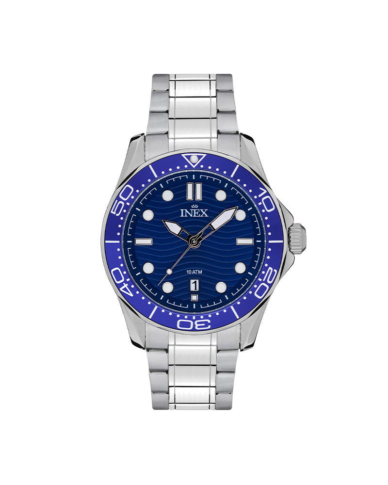 Inex Herre Stål / Blå 43mm
