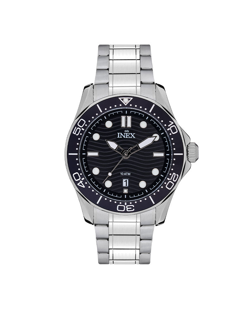 Inex Herre Stål / Sort 43mm