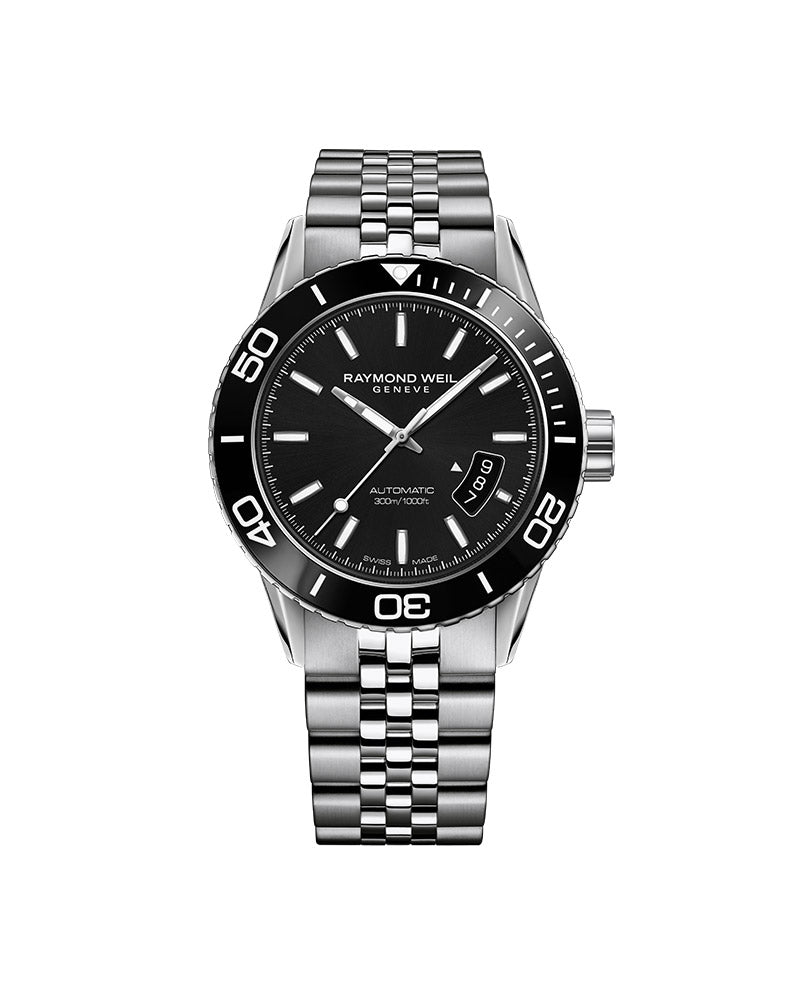 Freelancer Mens Automatic Stål / Sort 42mm