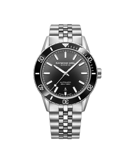 Freelancer Mens Diver Stål / Sort 42,5mm