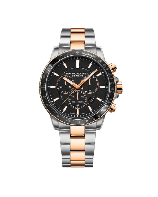 Raymond Weil Tango Chro BIC. Blckdial, Bracelet, 43mm, 300m
