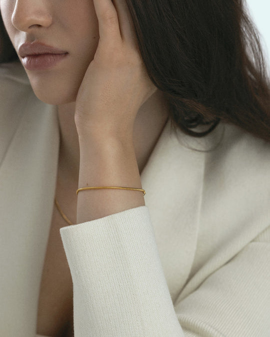 Snake Chain Bracelet Gold Small