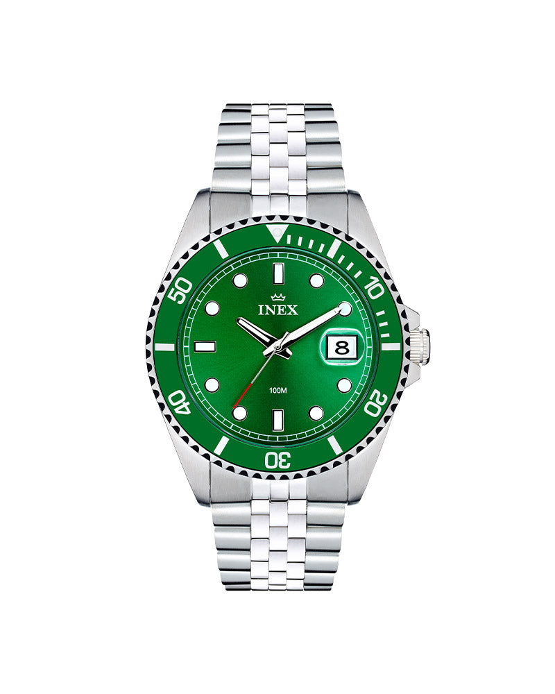 Herre Stål / Grønn Bezel Grønn Index 42mm