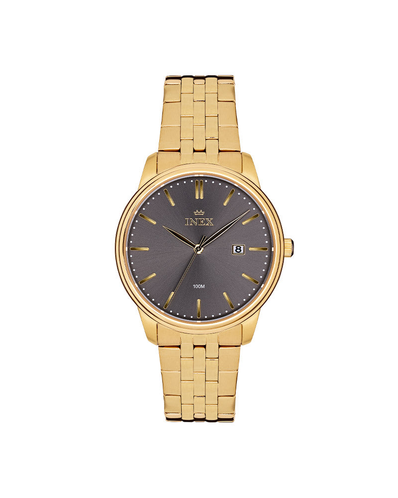 Herre Gullbelagt Stål / Koksgrå 40mm