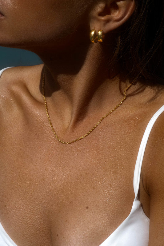 Thin Rope Necklace Gold