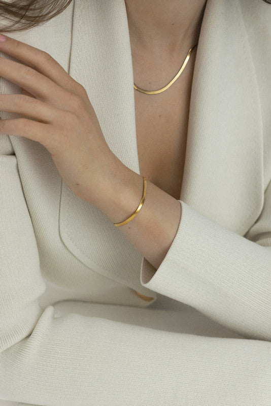 Thin Snake Bracelet Gold Small