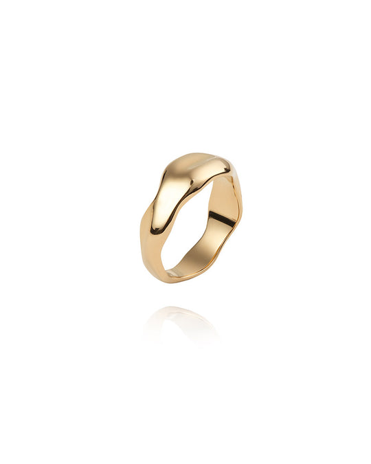 Wavy Bolded Gullfarget Ring - 58