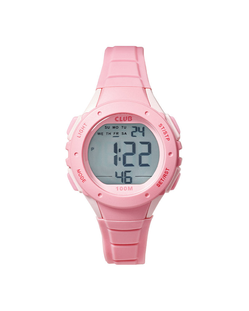 Club LCD Chrono m/Alarm Rosa 32mm