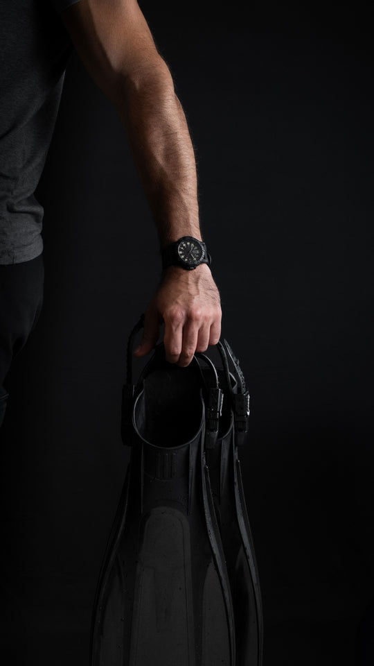 Leatherback Sea Turtle Giant Sort / Sort 44mm