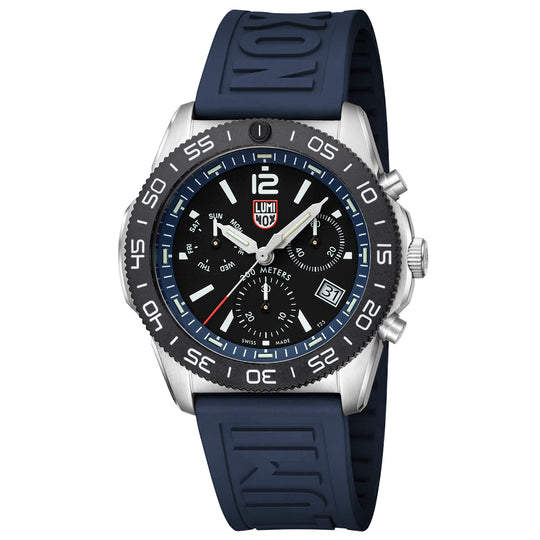 Pacific Diver Mens Chrono Sort / Blå 44mm