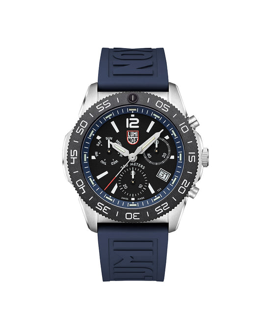 Pacific Diver Mens Chrono Sort / Blå 44mm