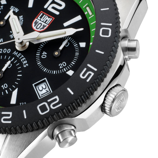 Pacific Diver Chrono Sort / Grønn 44mm