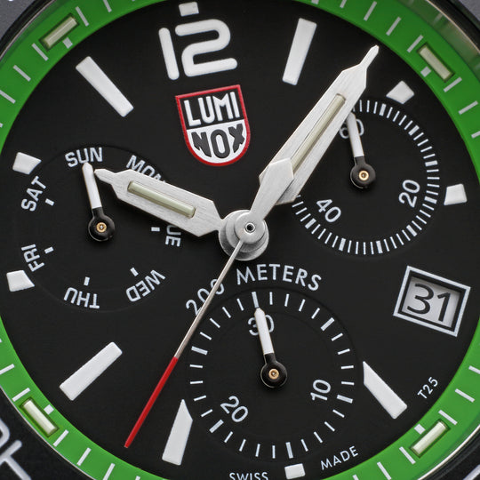 Pacific Diver Chrono Sort / Grønn 44mm