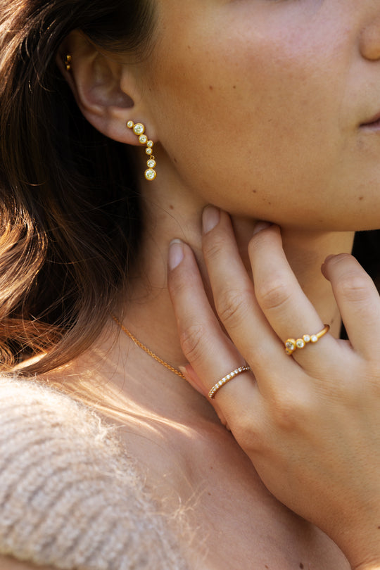 Stardust Earrings Medium Gold