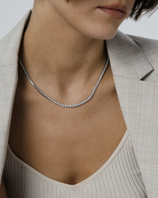 Tennis Necklace Silver