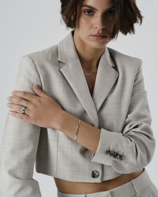 Thin Snake Bracelet Silver Small