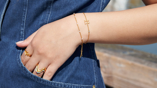 Scarlett Bracelet Pastels Gold