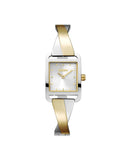 DKNY City Bangle dameklokke i tofarget stål (22x30mm)