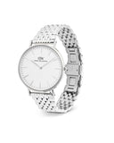 DW Classic herreklokke i sølvfarget stål (40mm)