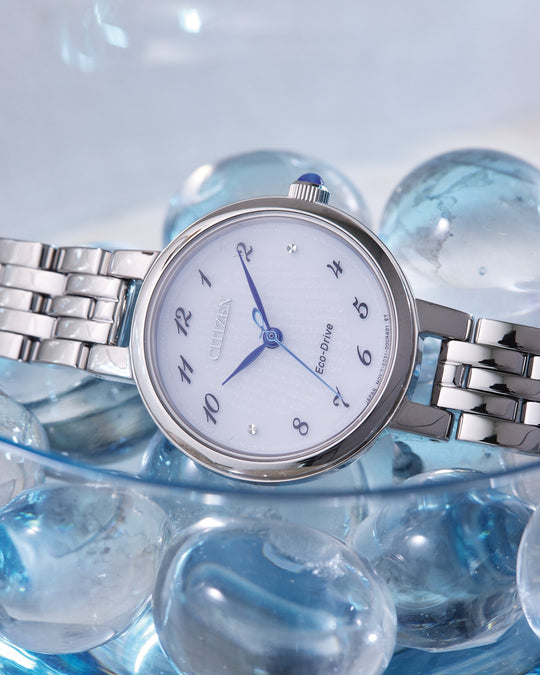 Eco-Drive Dame  Stål / Hvit 28mm