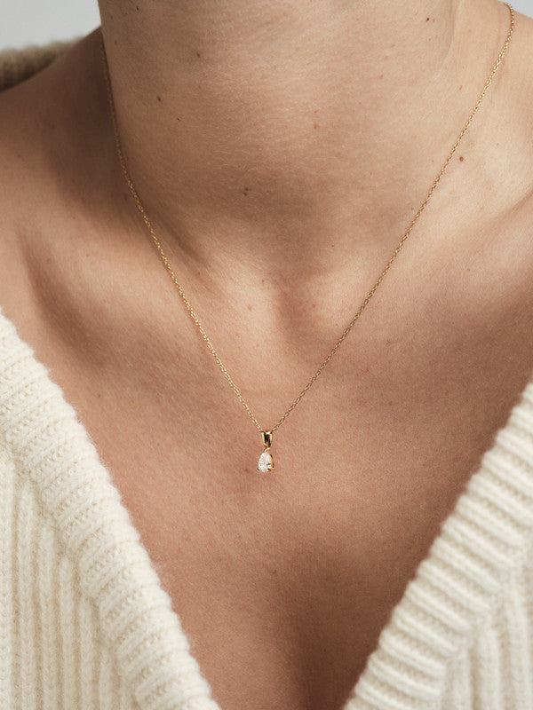 Belle Necklace Gold - White