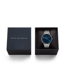 DW Classic herreklokke i sølvfarget stål (40mm)