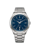Citizen Classic Eco-Drive herreklokke i stål med blå skive (41mm)