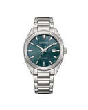Citizen Platform Eco-Drive klokke i stål med grønn skive (38mm)