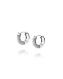 Mockberg Pavé Everyday Hoops øreringer i stål (medium)