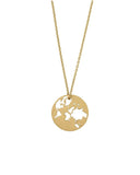 byBiehl Beautiful World halssmykke i gullforgylt sølv (45cm)
