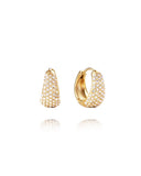 Mockberg Treasure Hoops øreringer i gullfarget stål (medium)