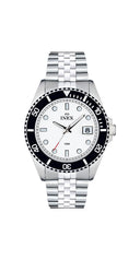 Inex herreklokke i stål (42mm)