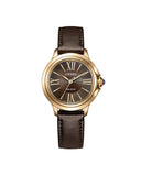 Citizen Ceci Eco-Drive Dameklokke med brun rem, gullfarget stål (33mm)