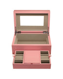 Smykkeskrin MDF, rosa (24x15x10cm)