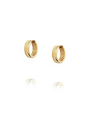 Mockberg Chunky Hoops øreringer i gullfarget stål (large)