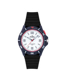 Inex herreklokke med lys og sort rem (40mm)