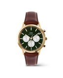 DW Iconic Chrono St.Mawes Panda herreklokke med rem (42mm)
